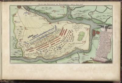 A Dutch Atlas Map of the Battles of Petrovaradin and Slankamen, 1716, Vezirac, 1735