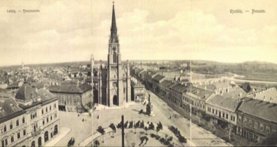 Panoramic View of Novi Sad from a Church Tower, Liberty Square, 1896–1918