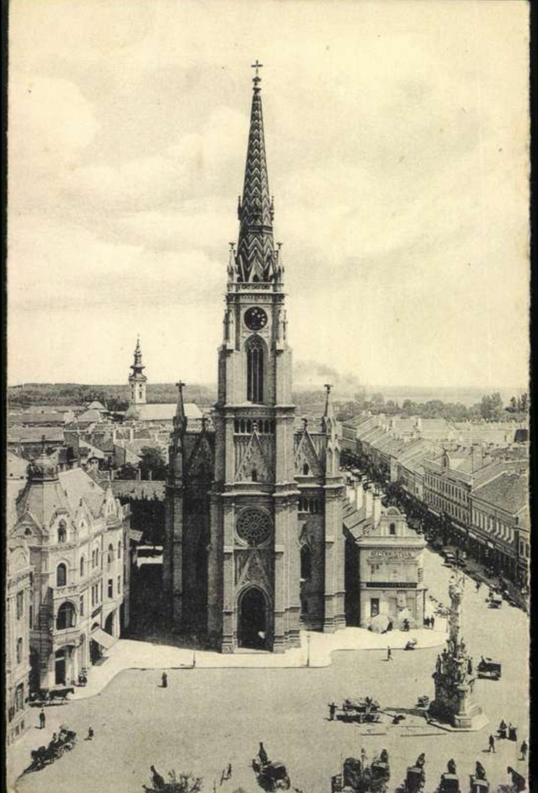 Market Carts Across the Main Square, Liberty Square, Novi Sad, 1896-1911