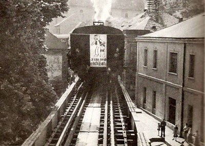 Last train through Petrovaradin, Strossmayer Street, 27 May 1962