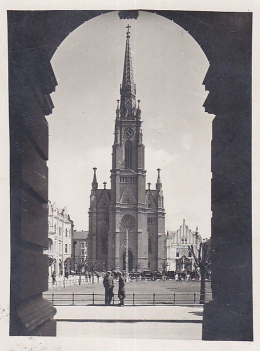 Framed by an archway, Name of Mary Church, Novi Sad, 1939