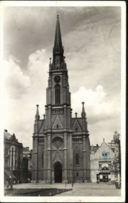 The Roman Catholic Church's Facade, a Shopfront Alongside, 1942, Name of Mary Church, Novi Sad