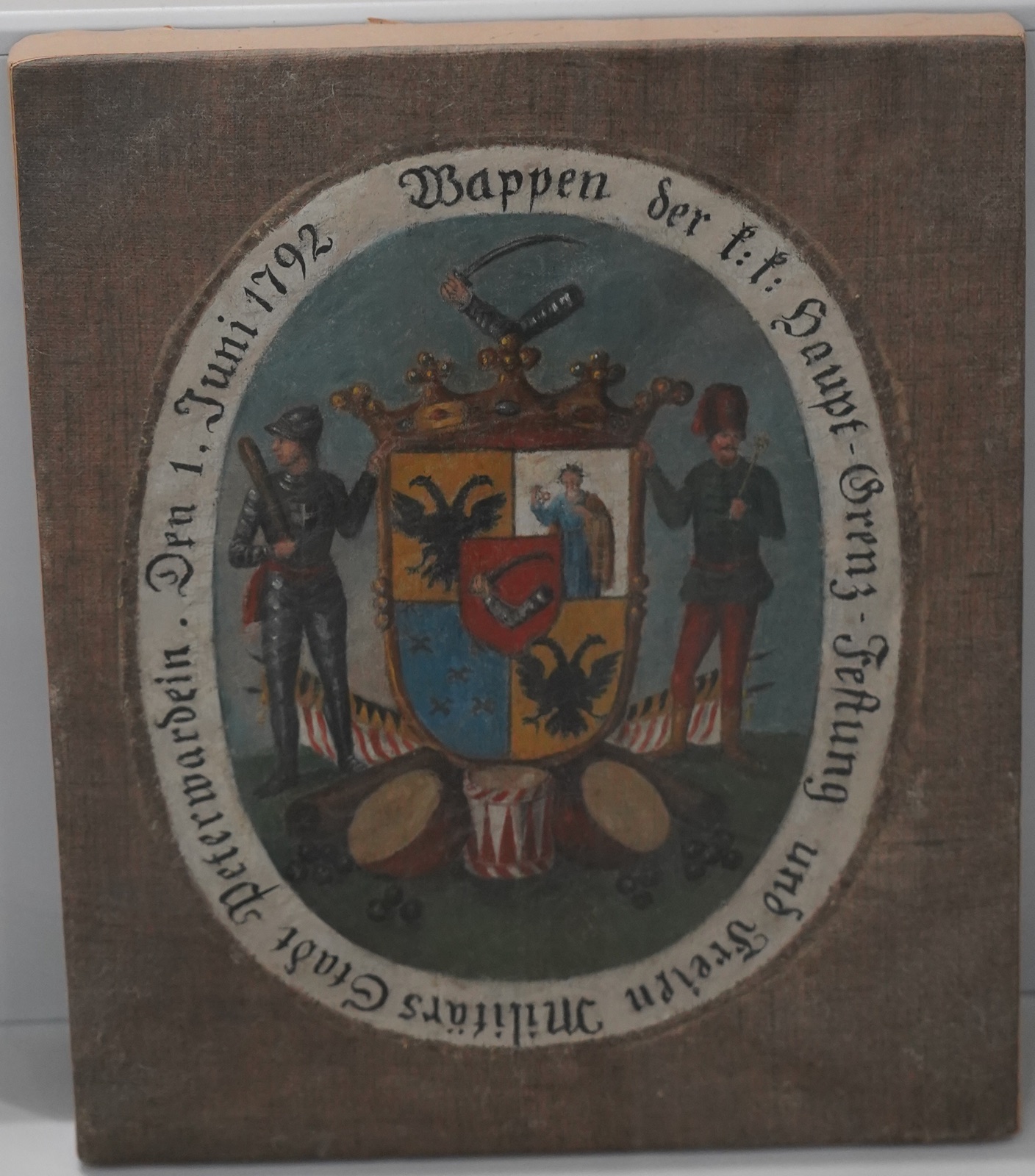 Wappen der freien Militärstadt Peterwardein, 1792, Neusatz
