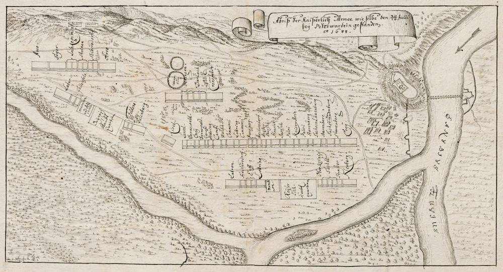 Plan of the Imperial Army Camped at Petrovaradin, 1688, Novi Sad