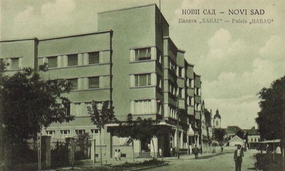 A green card of the corner block, Habag Palace, Novi Sad, 1930–1939