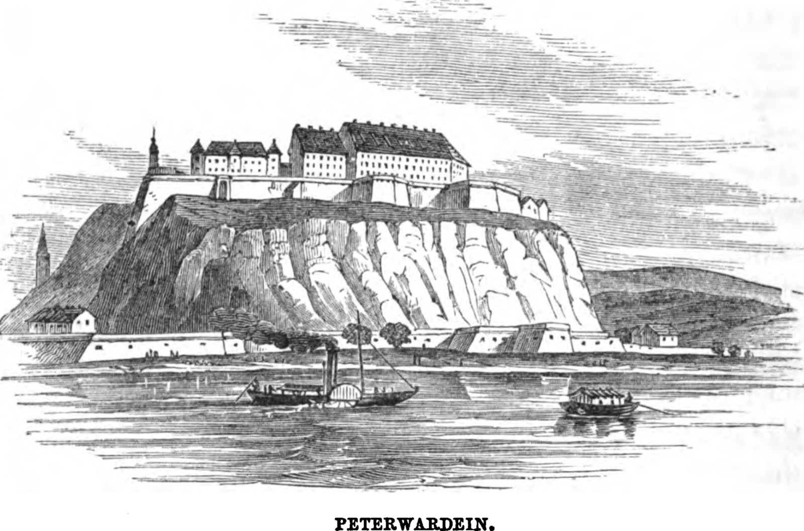 Petrovaradin Fortress from the Danube, 1855