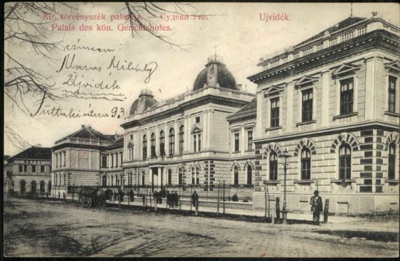 The Court of Justice Palace, a Horse Cart Along the Street, District Court, Novi Sad, 1919–1941