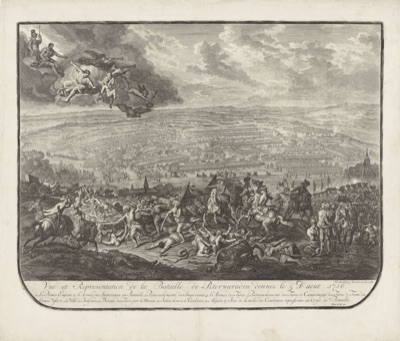 View of the Battle of Peterwaradin, 5 August 1716, by Jan van Huchtenburg, Vezirac, Petrovaradin, 1729