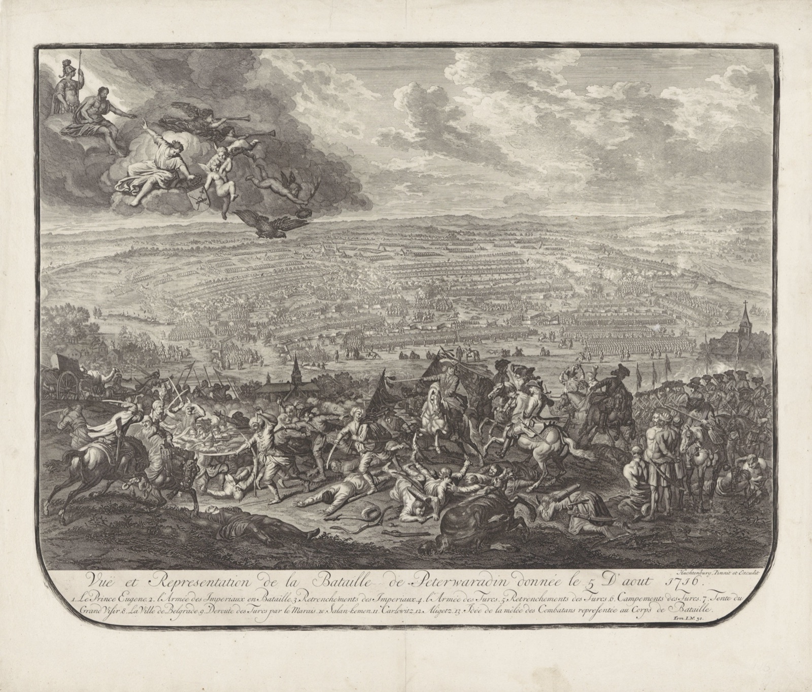 View of the Battle of Peterwaradin, 5 August 1716, by Jan van Huchtenburg, Vezirac, Petrovaradin, 1729