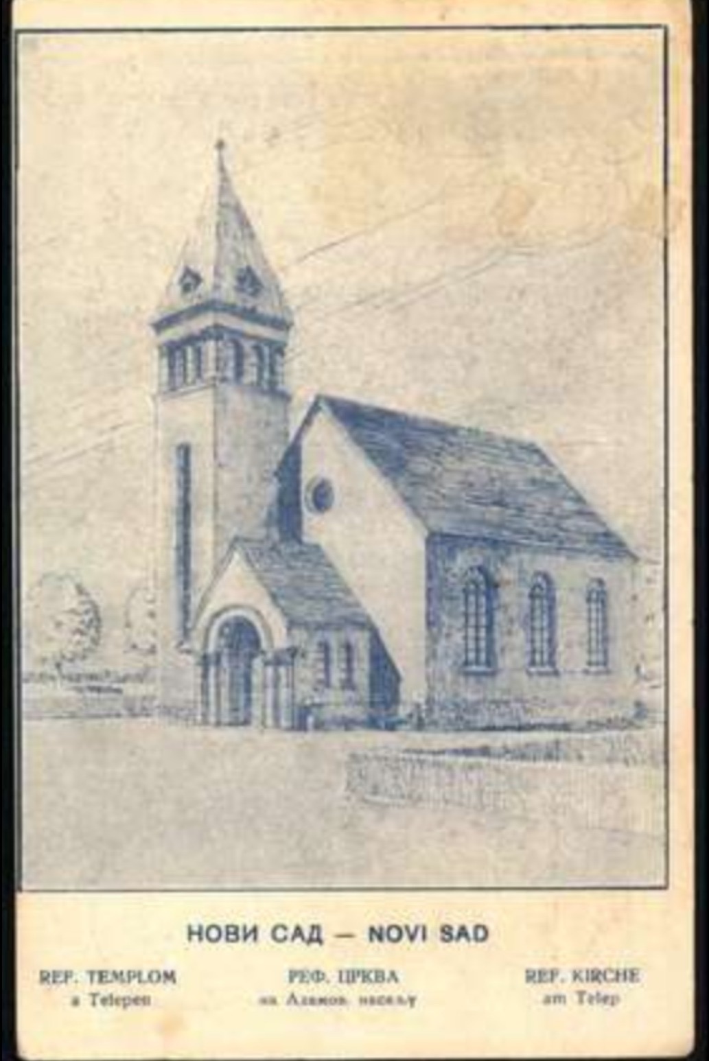 Die reformierte Kirche in Telep, Neusatz, bis September 1929