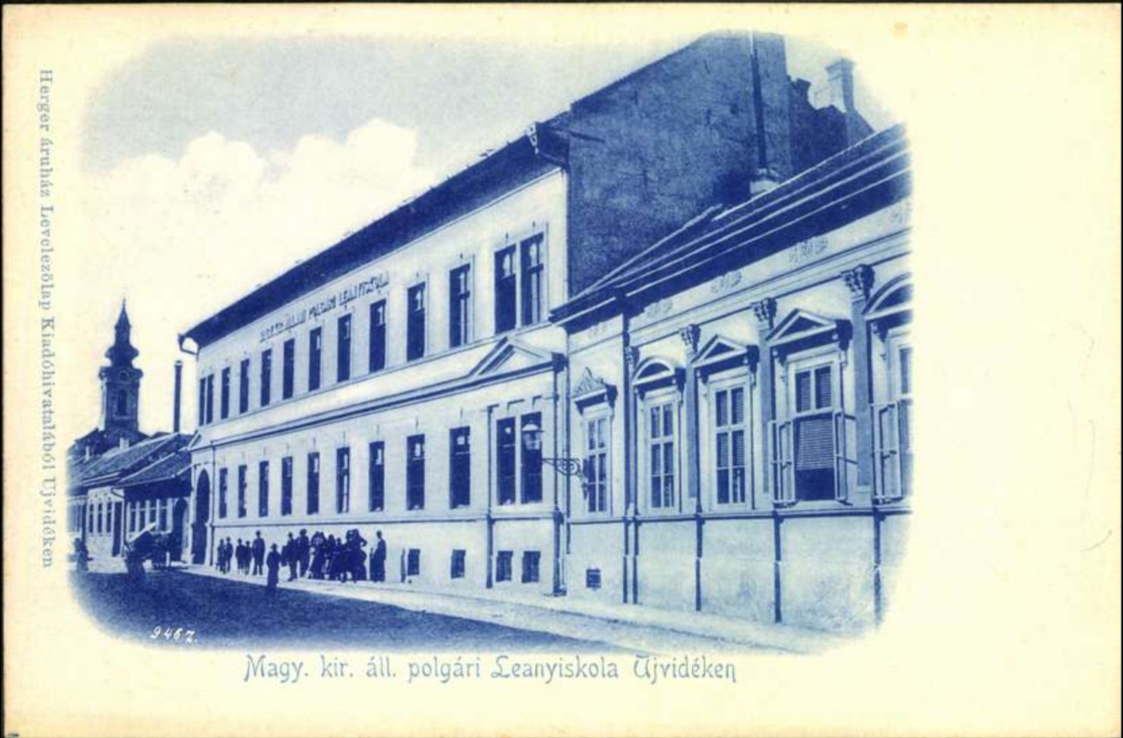 The State Civic Girls' School, printed in blue, Novi Sad, 1896-1918