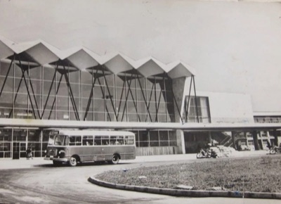 A bus at the new station, Railway Station, Novi Sad, 1964-1970