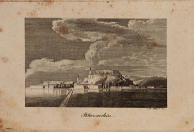 Peterwardein, engraved for Franz Schams, 1820, Petrovaradin Fortress