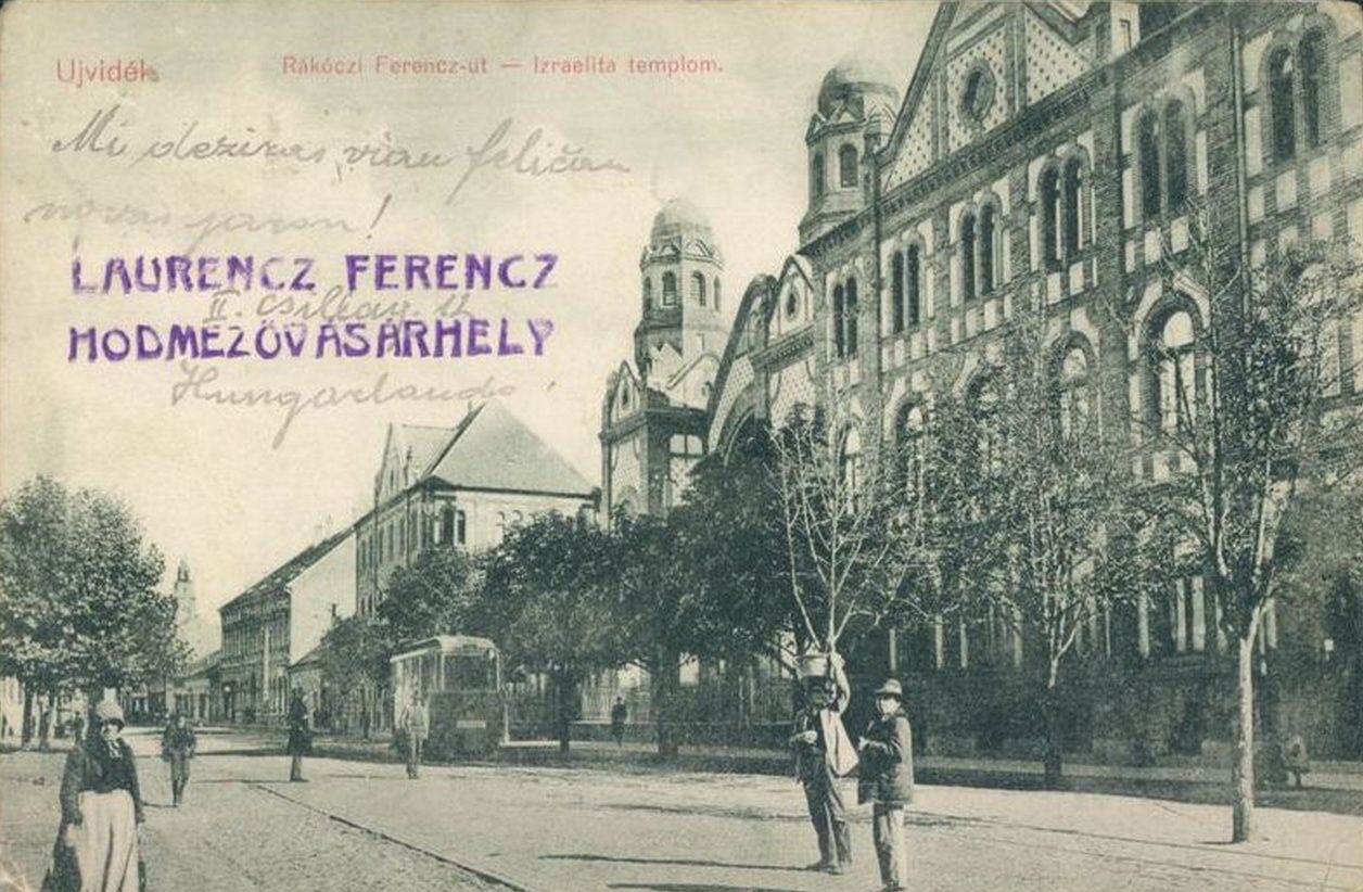 Rákóczi Ferenc Road and the Synagogue, Novi Sad, 1909–1918