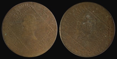 Copper thirty-kreuzer piece of Emperor Francis I, 1807, Novi Sad