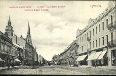 Kossuth Lajos Street, the Schulz Shopfront and a Distant Column, Zmaj Jovina Street, Novi Sad, 1919–1941