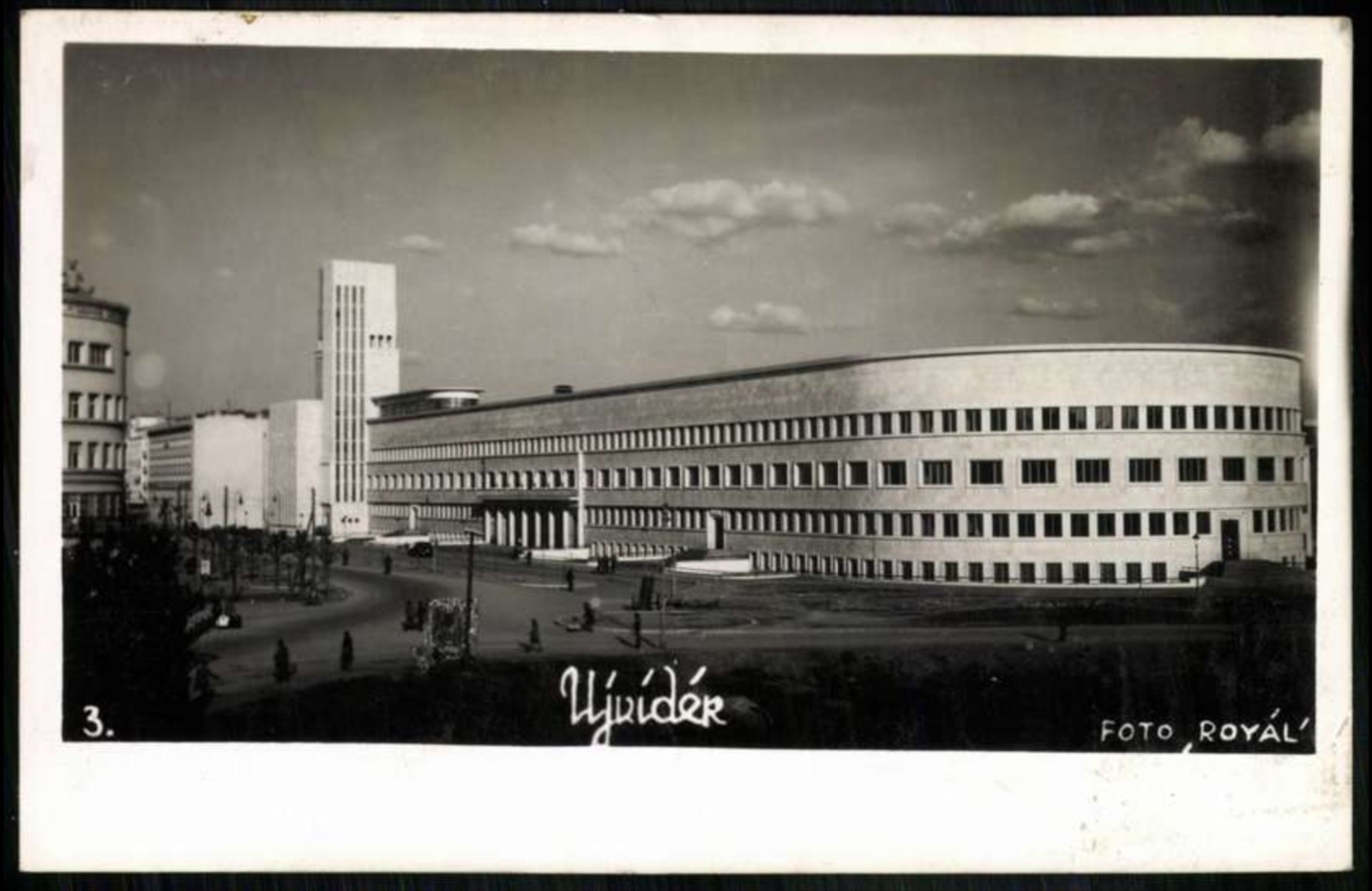 Modern Tower and Curved Wing Above an Open Plaza, 1941, Banovina Palace, Novi Sad