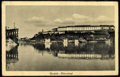 A Wartime Wooden Trestle Bridge to Petrovaradin, 1942, Novi Sad