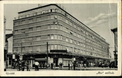 Rex Hotel Corner, Cyclists by the Belgrade Road Sign, 1941, The Tanurdžić Palace, Novi Sad