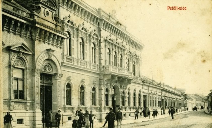 The arched doorway on the left, Petőfi Street, Novi Sad, 1900s