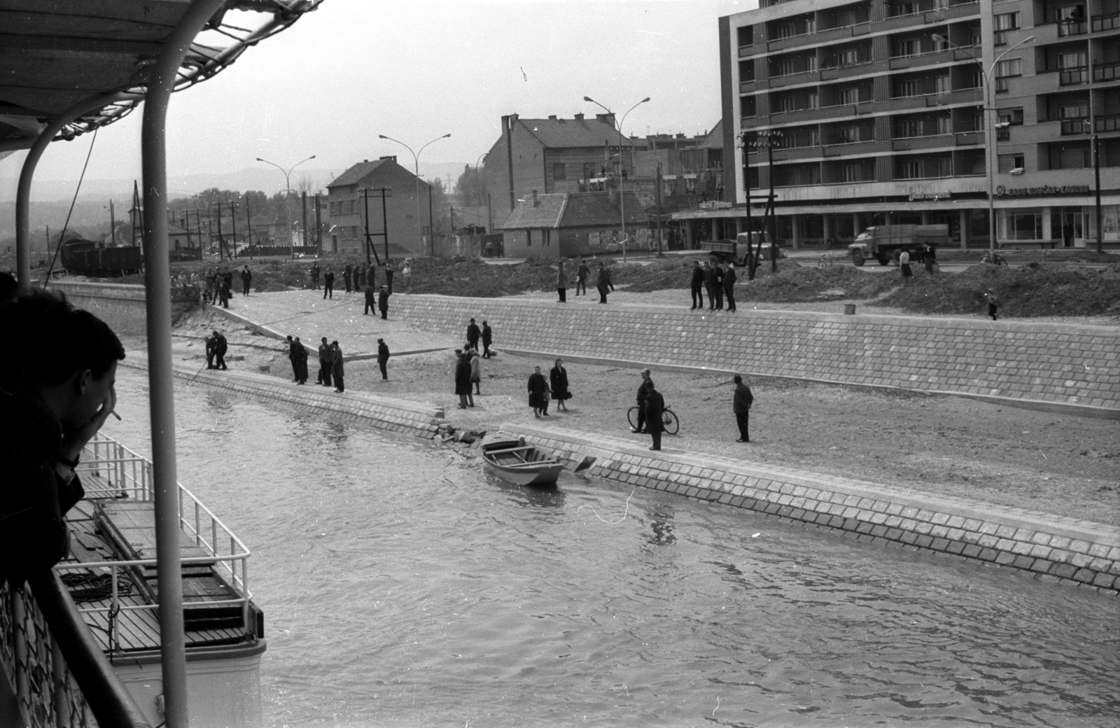 The Danube Quay Below New Apartment Blocks, Novi Sad, 1965