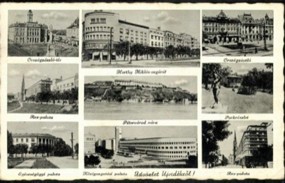 Nine Views of Novi Sad, Centred on National Flag Square, 1942, Petrovaradin