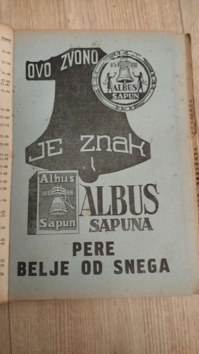 This bell is the mark of Albus soap, The Albus Soap Works, Novi Sad, 1930-1941