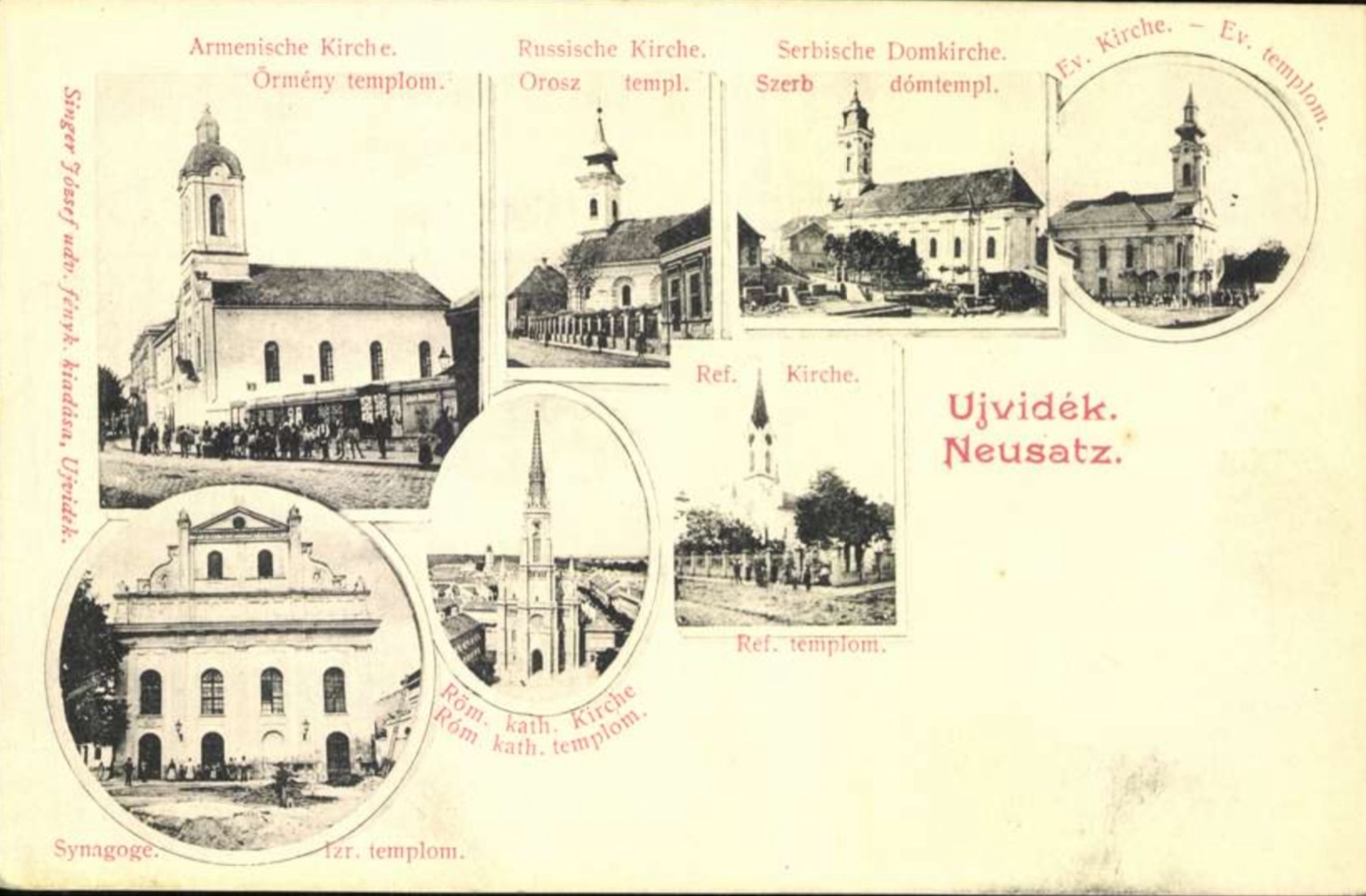 Шест цркава и синагога Новог Сада, Новосадска синагога, Нови Сад, 1896–1918