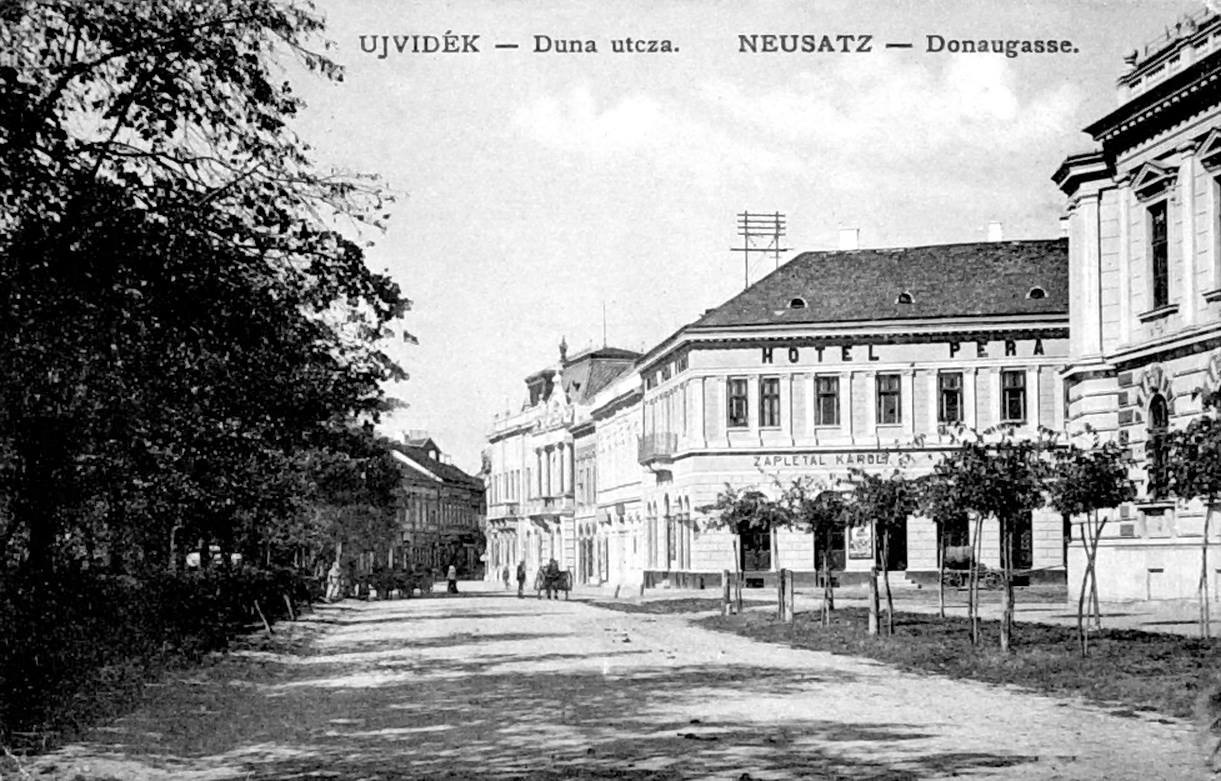 Hotel Pera on Danube Street, Dunavska Street, Novi Sad, before 1918