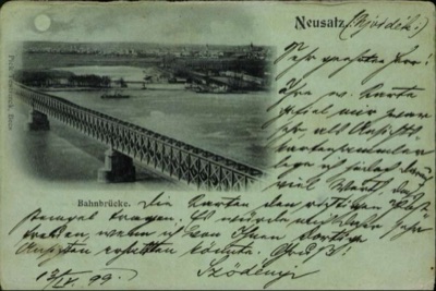 The Railway Bridge, Novi Sad, 1899, Franz Josef Bridge