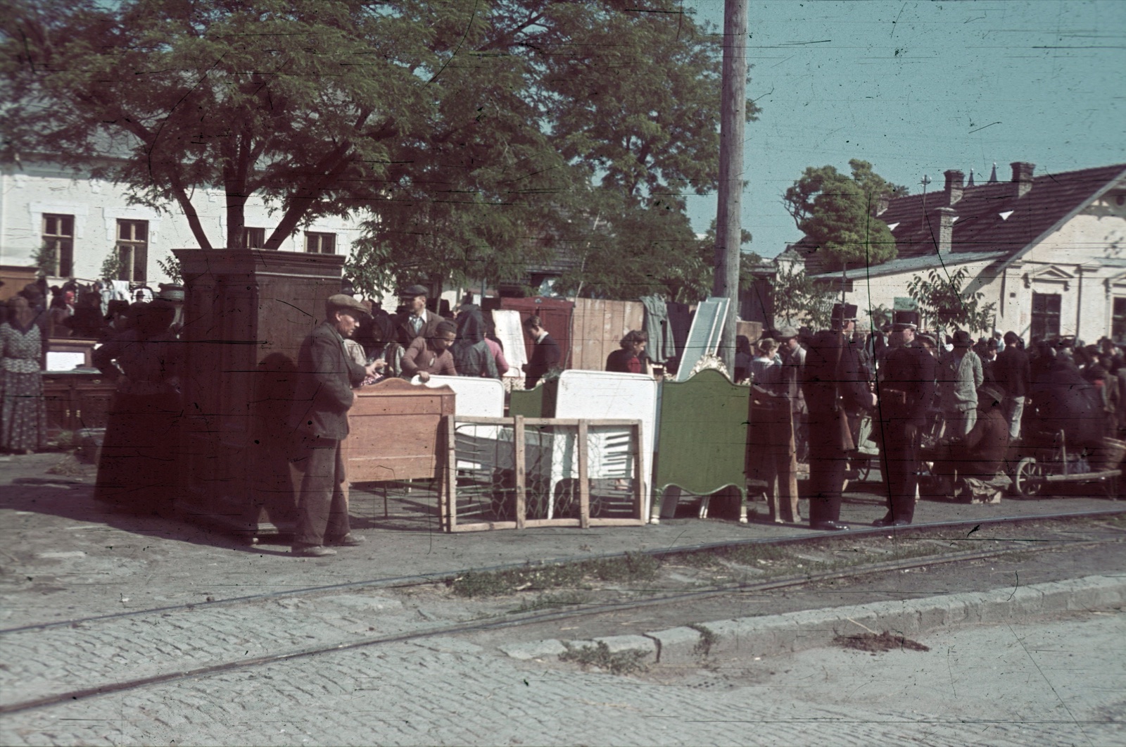 A Street Furniture Market, Novi Sad, 1941