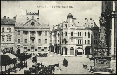 Franz Joseph Square, the corner buildings, Liberty Square, Novi Sad, 1915
