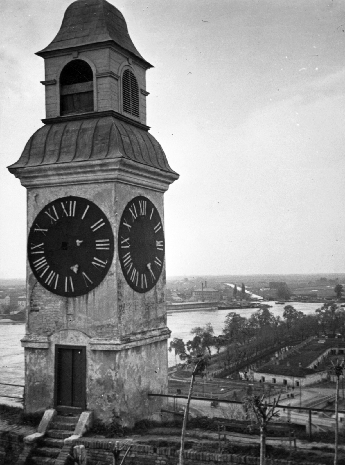 The Petrovaradin Clock Tower Overlooking the Danube, 1941, Petrovaradin Fortress