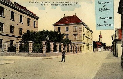 The Sixth Infantry Regiment Barracks, a Lone Soldier Passing, King Peter I Military Barracks, Novi Sad, 1868–1918