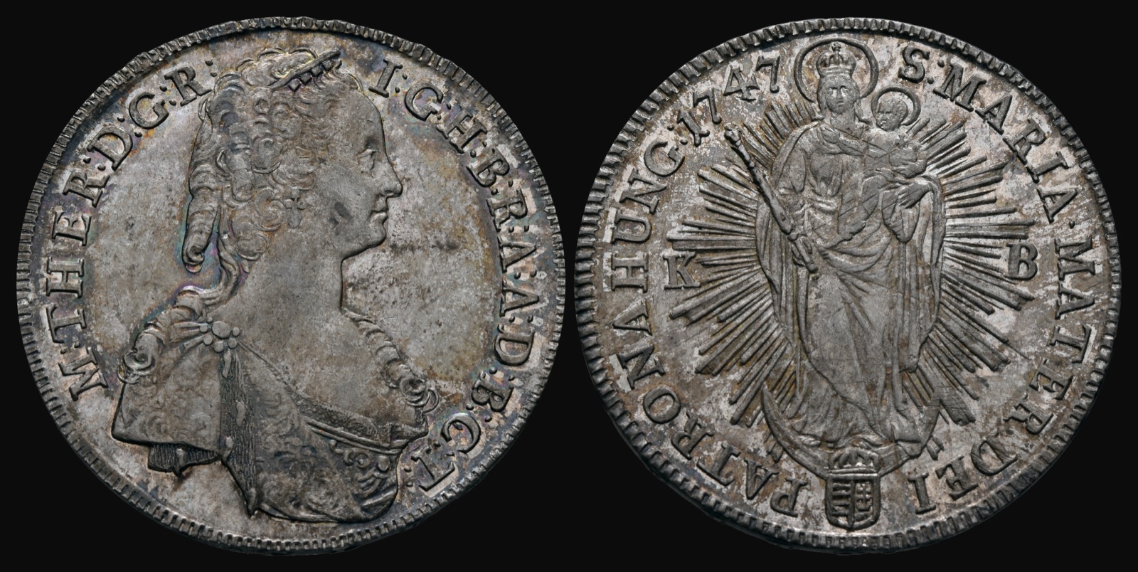 Серебряный талер Марии Терезии, Кремница, 1747, Нови-Сад