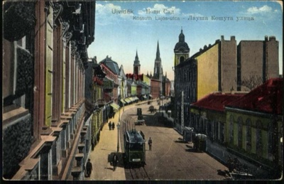 Kossuth Lajos Street From a Balcony, Colour-washed Facades, Kralja Aleksandra Street, Novi Sad, 1896–1918