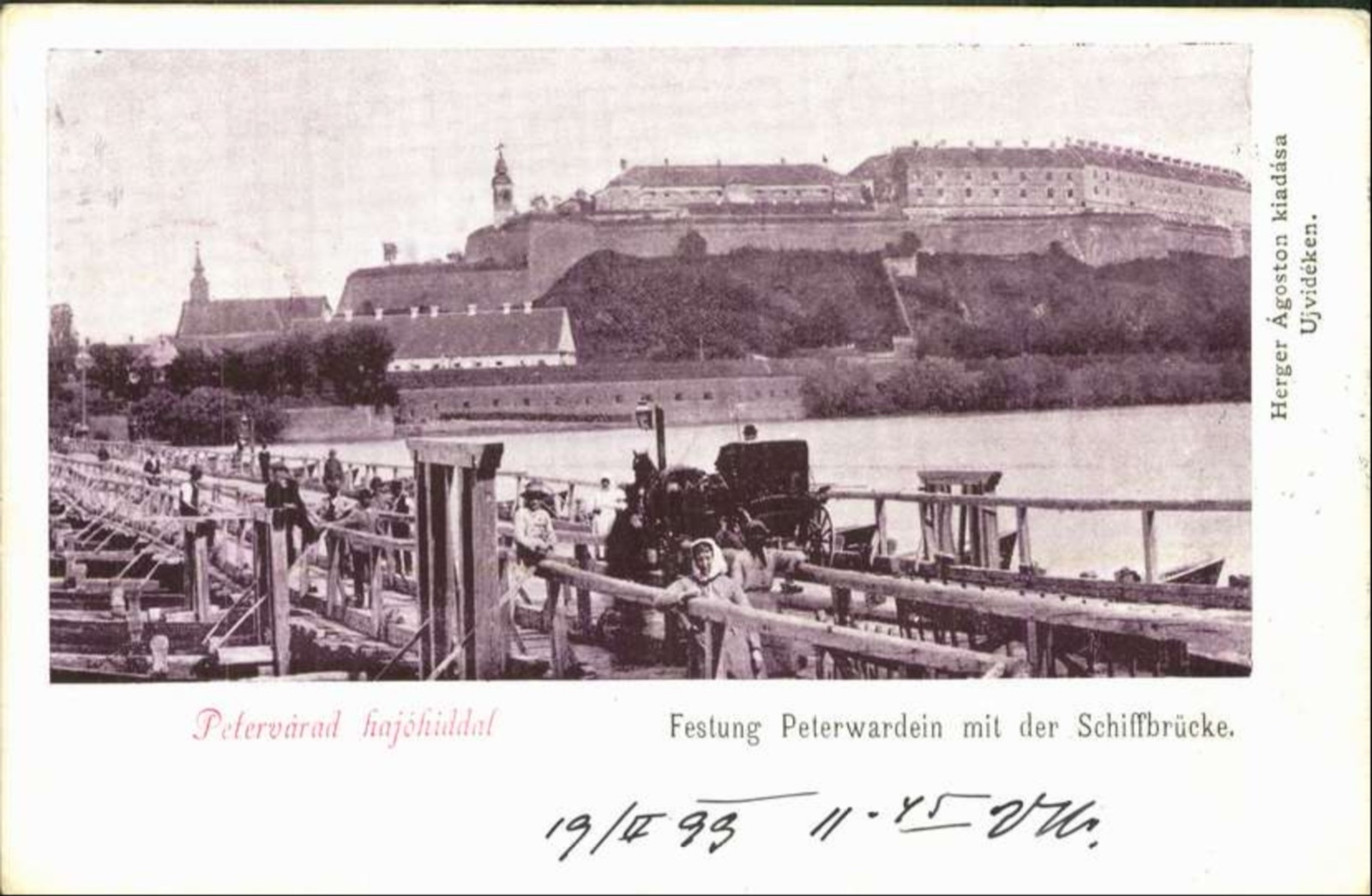 Peterwardein und die Pontonbrücke, 1899, Neusatz