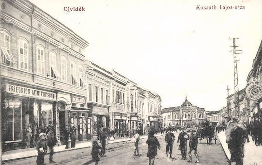 The Altwirth Textile House on Kossuth Lajos Street, the Bishop's Palace Beyond, Zmaj Jovina Street, Novi Sad, 1910
