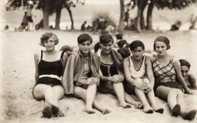 Young Women at the Danube Beach, Novi Sad, 1930, Štrand City Beach
