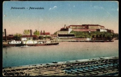 A Paddle Steamer Before Petrovaradin Fortress, 1918