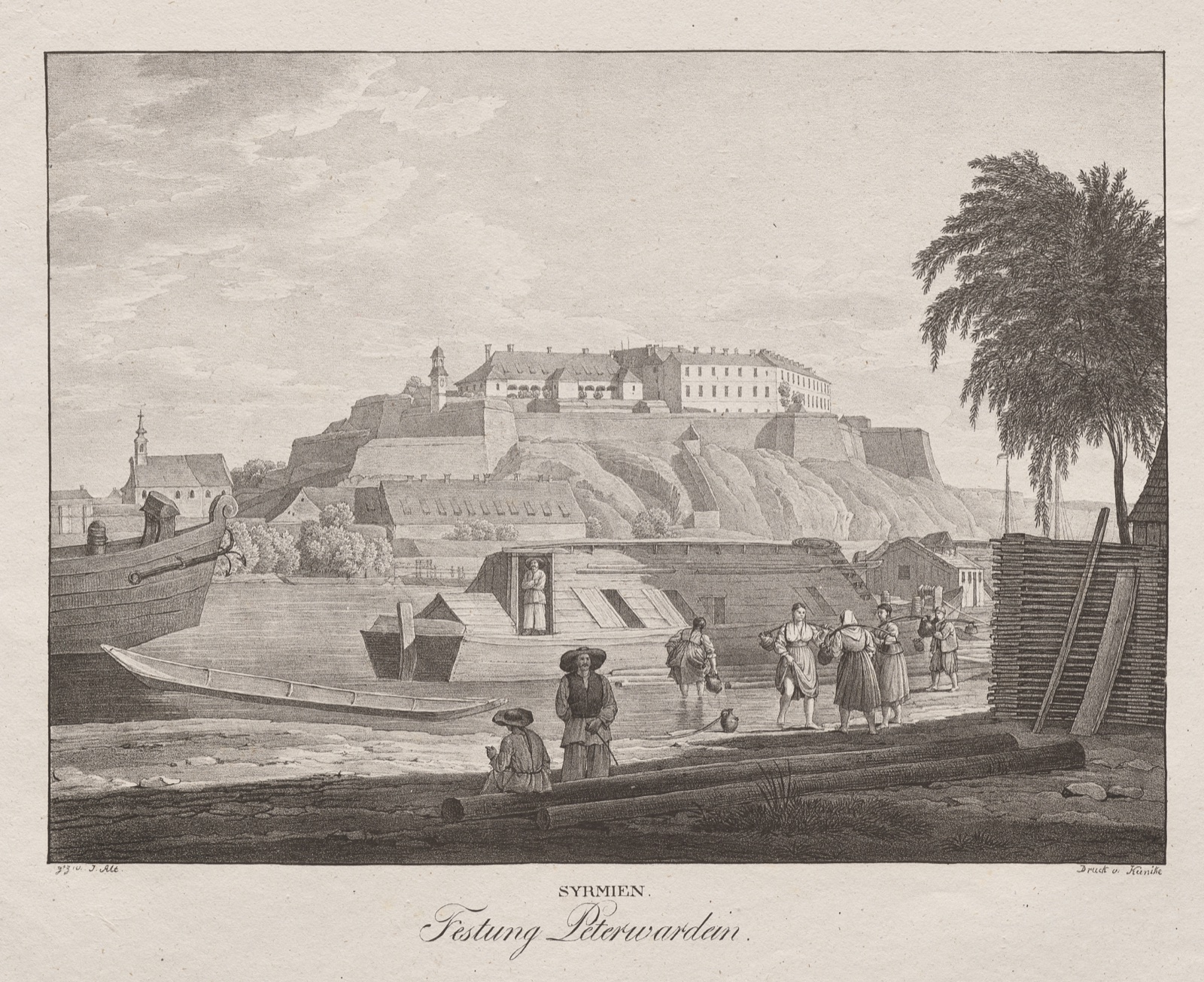 The Fortress of Peterwardein, by Jakob Alt, Petrovaradin Fortress, 1826