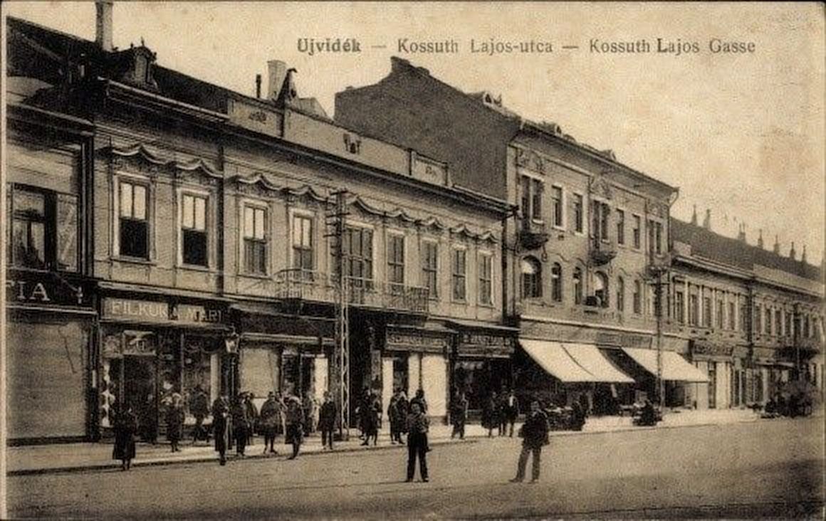 The long row of shopfronts, Zmaj Jovina Street, Novi Sad, 1914