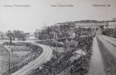 The railway below the fortress, Petrovaradin Fortress, Novi Sad, 1900–1918