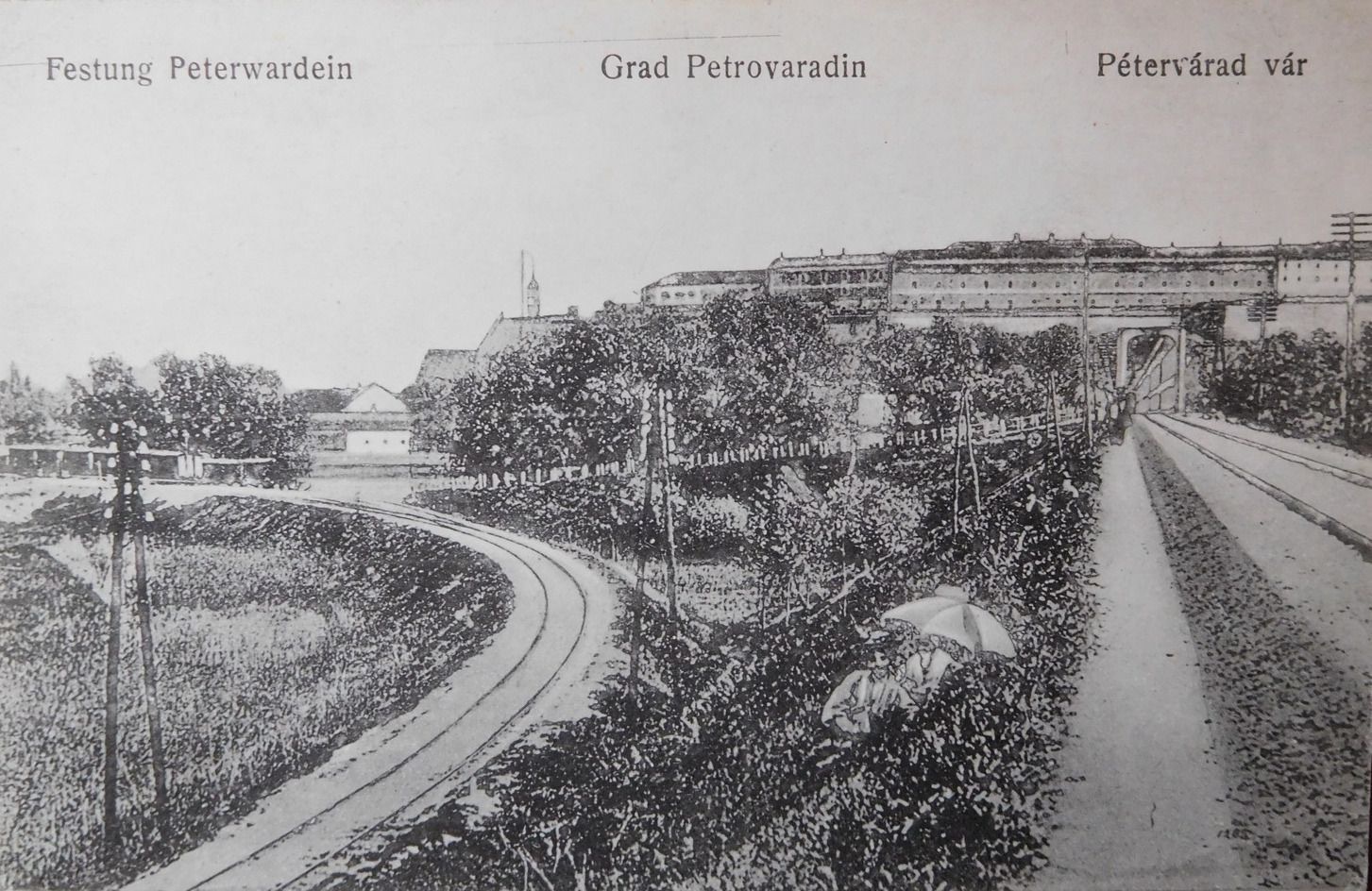 The railway below the fortress, Petrovaradin Fortress, Novi Sad, 1900–1918