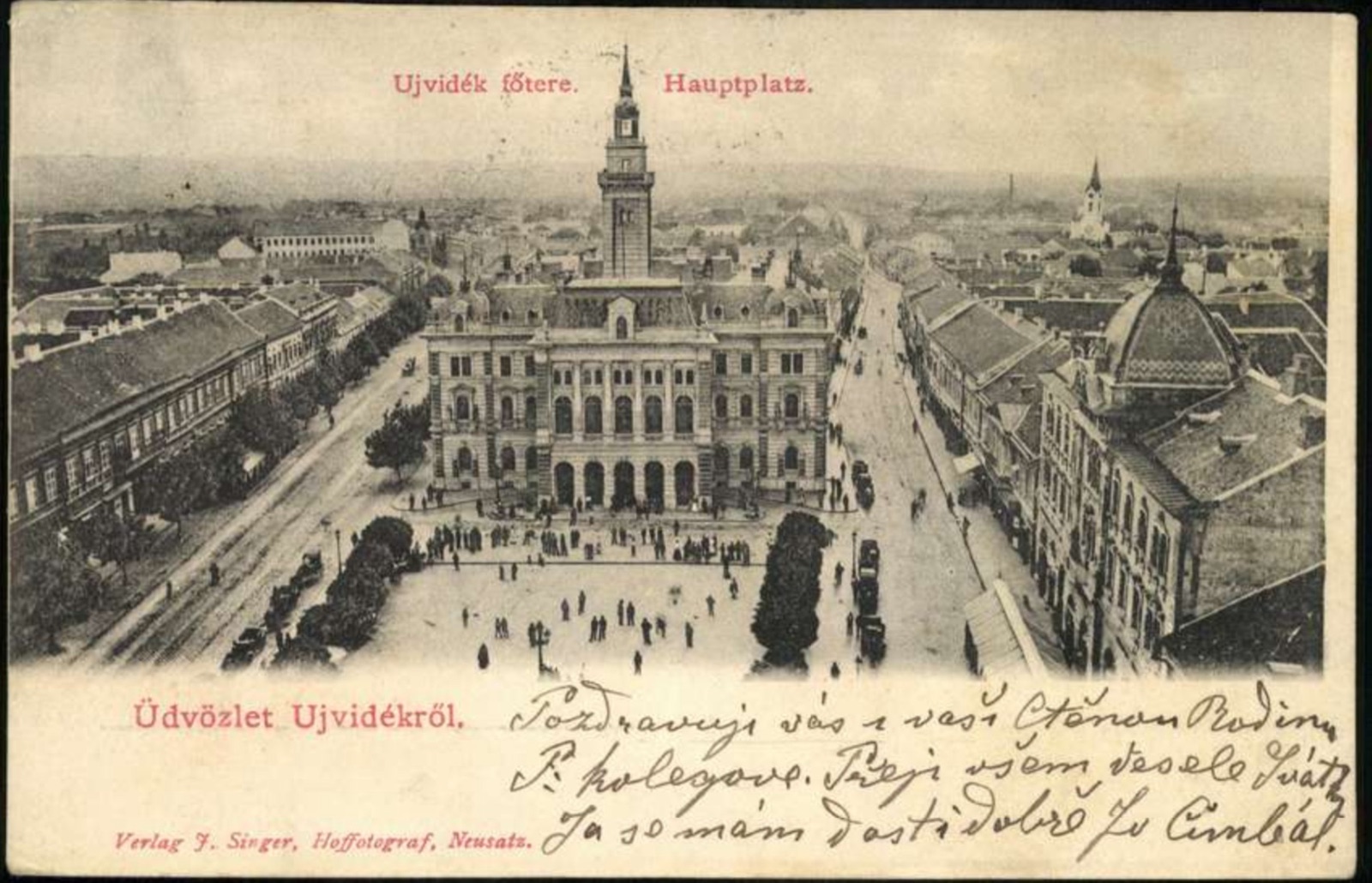 The Main Square, Novi Sad, a Second Spire in the Distance, 1902, Liberty Square
