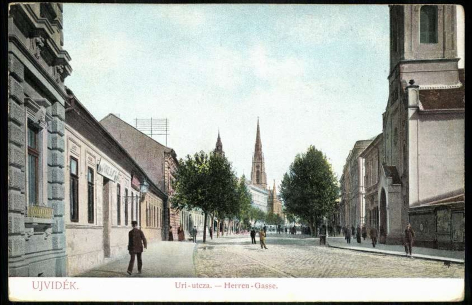 Uri Street Toward the Church Towers, Novi Sad, Lords' Street, 1896–1918