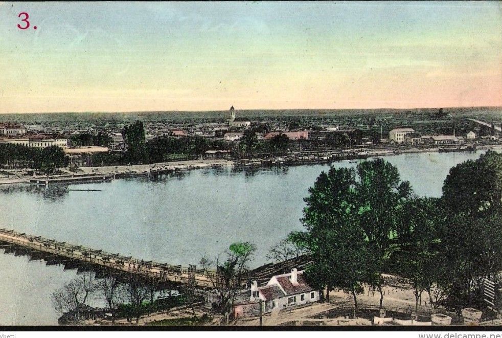 A panorama over the pontoon bridge, Novi Sad, 1912