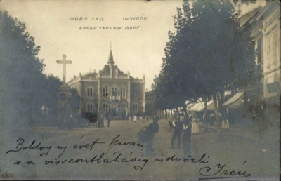 The Bishop's Court at Novi Sad, with a New Year greeting, Bishop's Palace, 1896–1918