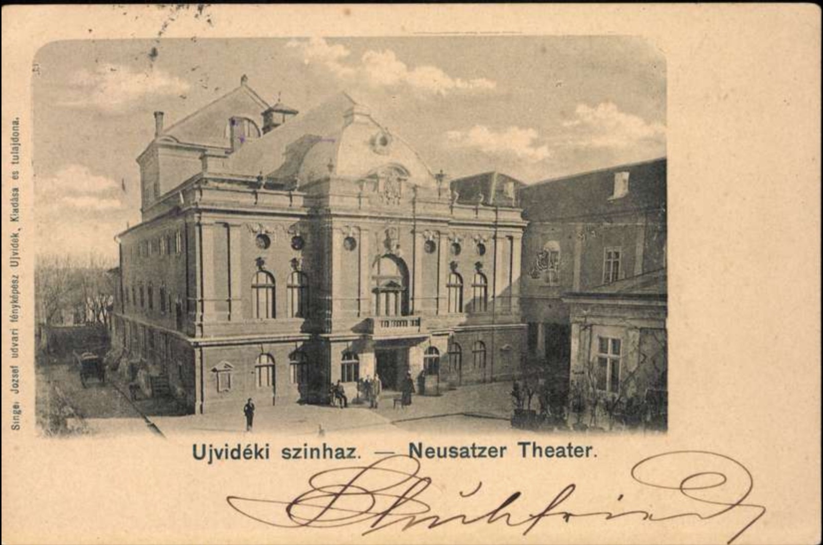 Novi Sad Theatre With a Horse Cart at the Corner, The City Theatre, 1896–1918