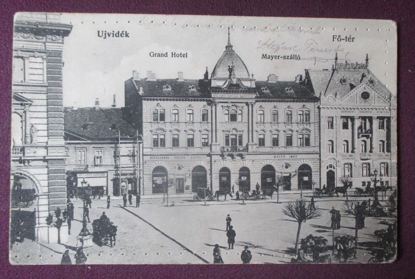 The Grand Hotel Mayer on the main square, Novi Sad, 1908